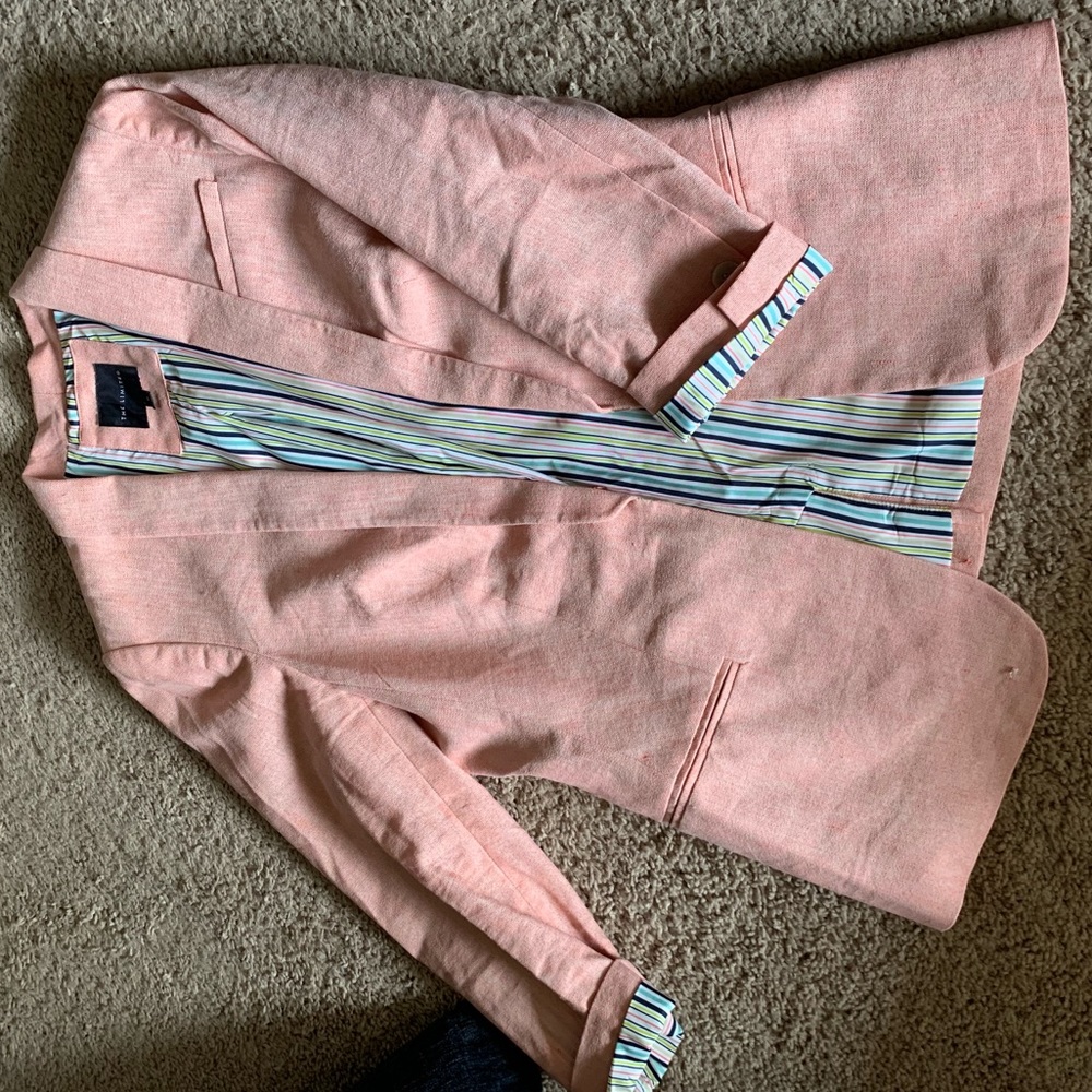 The Limited Salmon Colored Tweed Blazer